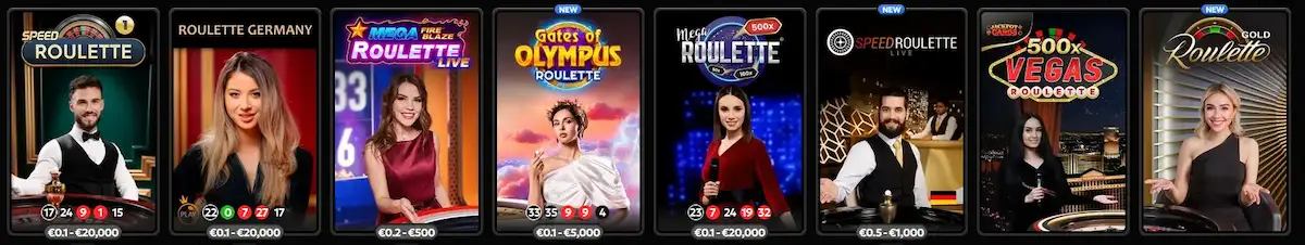 Spinsy Live-Roulette-Tische mit unterschiedlichen Einsatzlimits